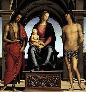 The Madonna between St John the Baptist and St Sebastian Pietro Perugino